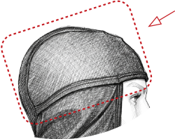 HDX3 offrant un ajustement précis sous un casque de sécurité pour une stabilité optimale