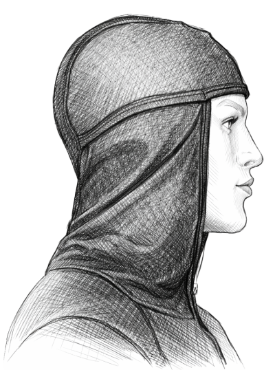 Capuchon technique sous casque HDX3 conçu par NSLV – coupe ajustée et respirante pour le travail, la sécurité et le plein air.